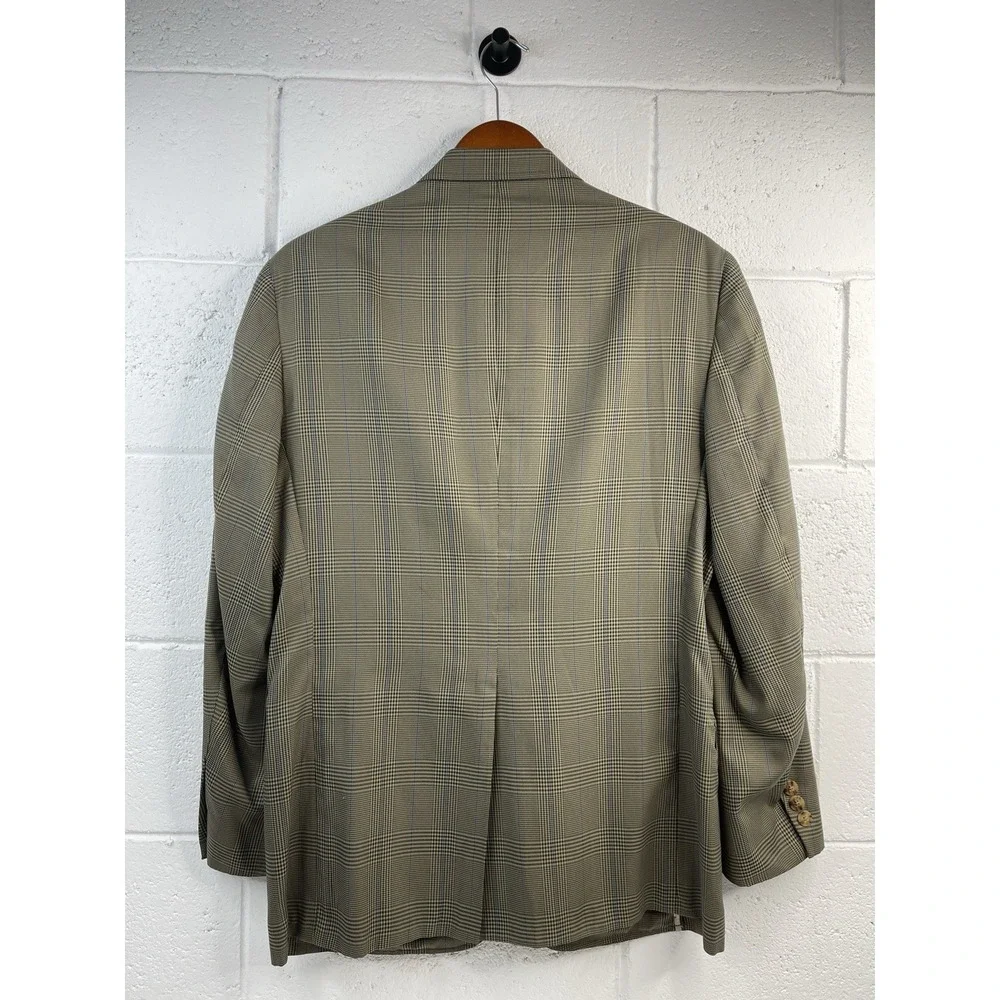 L.L. BEAN Men's Classic‎  Dark Green & Tan Plaid Preppie JACKET BLAZER 40R
